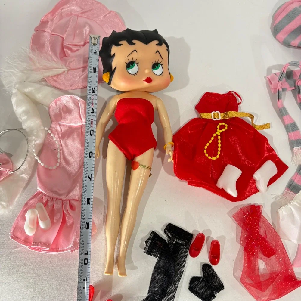 Vintage Betty Boop Fashion Doll with Clothes and Accessories Lot